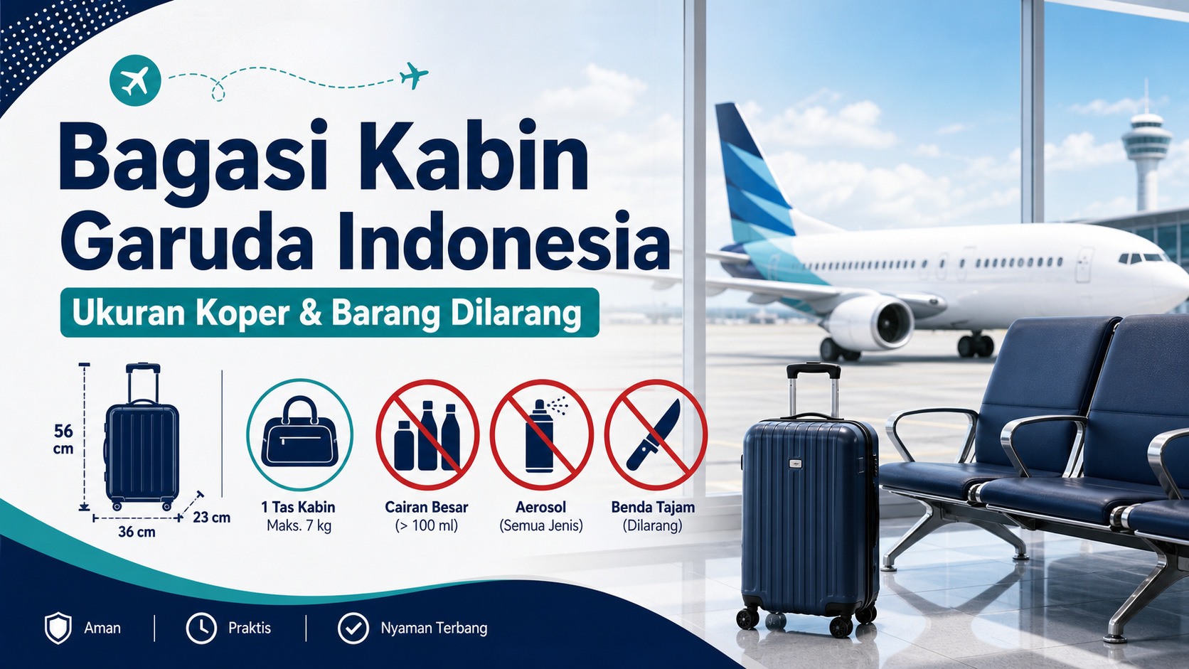 bagasi - Bagasi Kabin Garuda Indonesia: Ukuran Koper dan Barang Dilarang