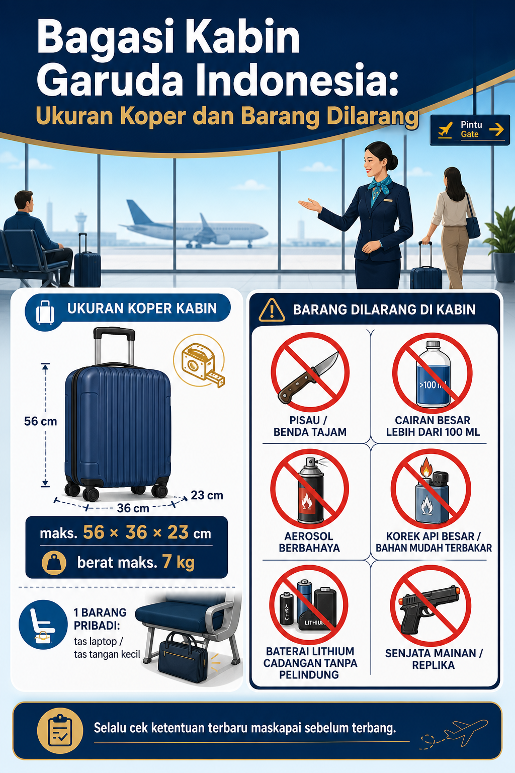 Bagasi Kabin Garuda Indonesia: Ukuran Koper dan Barang Dilarang - bagasi