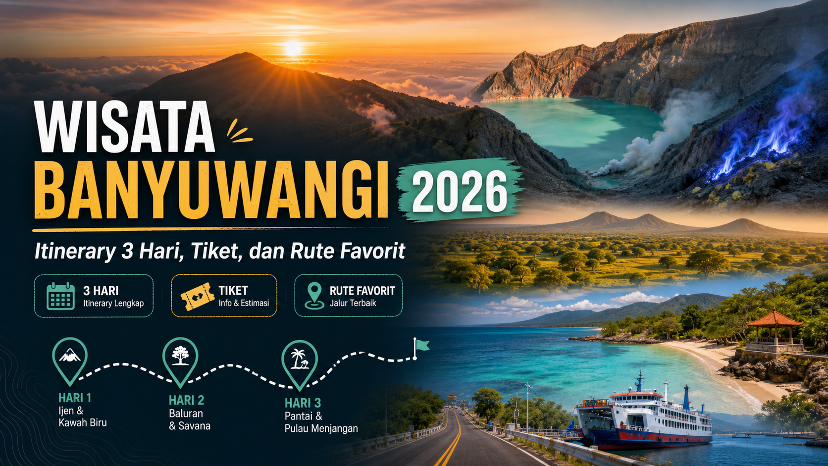 banyuwangi - Wisata Banyuwangi 2026: Itinerary 3 Hari, Tiket, dan Rute Favorit