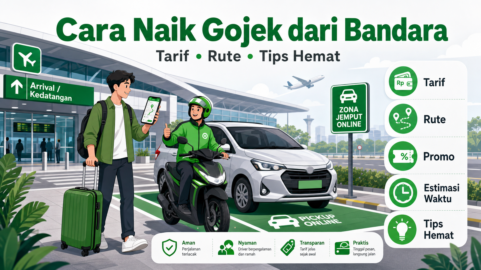 Cara Naik Gojek dari Bandara: Tarif, Rute, dan Tips Hemat - gojek