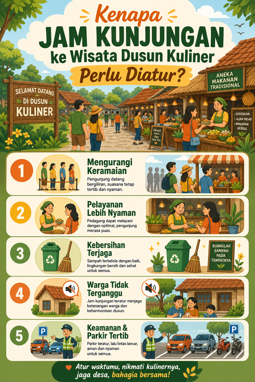Kenapa Jam Kunjungan ke Wisata Dusun Kuliner Perlu Diatur? - dusun
