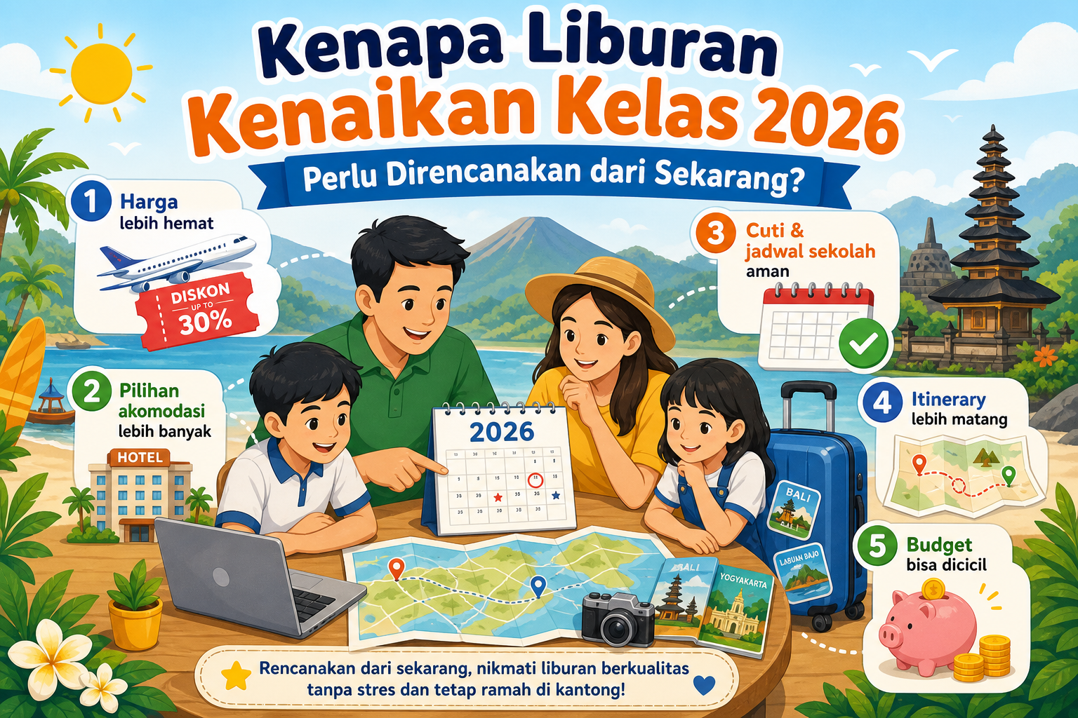 Kenapa Liburan Kenaikan Kelas 2026 Perlu Direncanakan dari Sekarang? - liburan