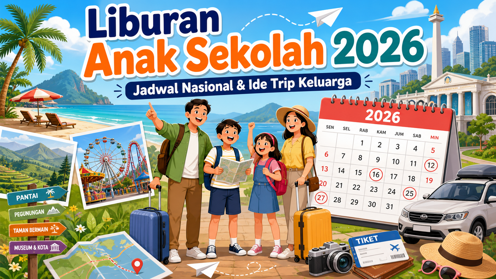 Liburan Anak Sekolah 2026: Jadwal Nasional dan Ide Trip Keluarga - liburan