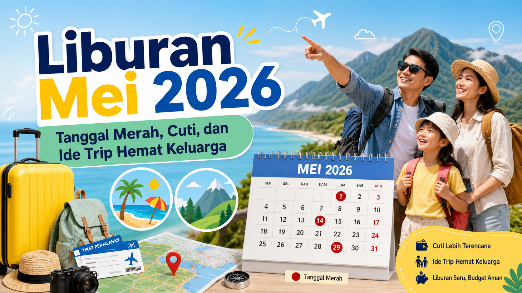 liburan - Liburan Mei 2026: Tanggal Merah, Cuti, dan Ide Trip Hemat Keluarga