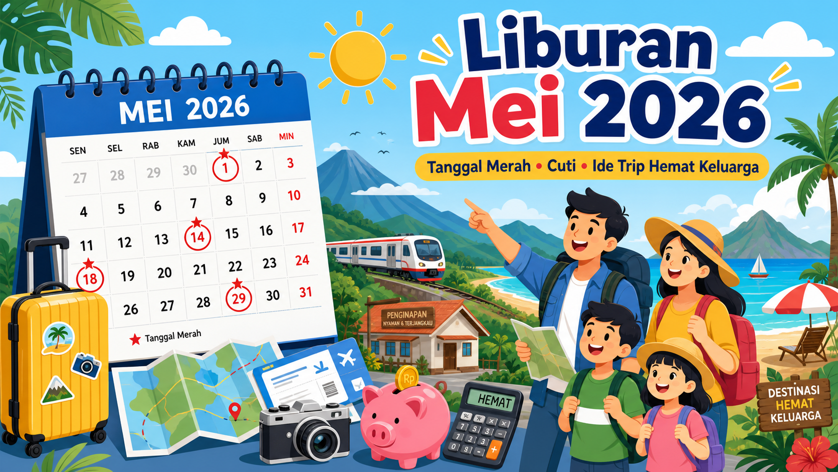Liburan Mei 2026: Tanggal Merah, Cuti, dan Ide Trip Hemat Keluarga - liburan