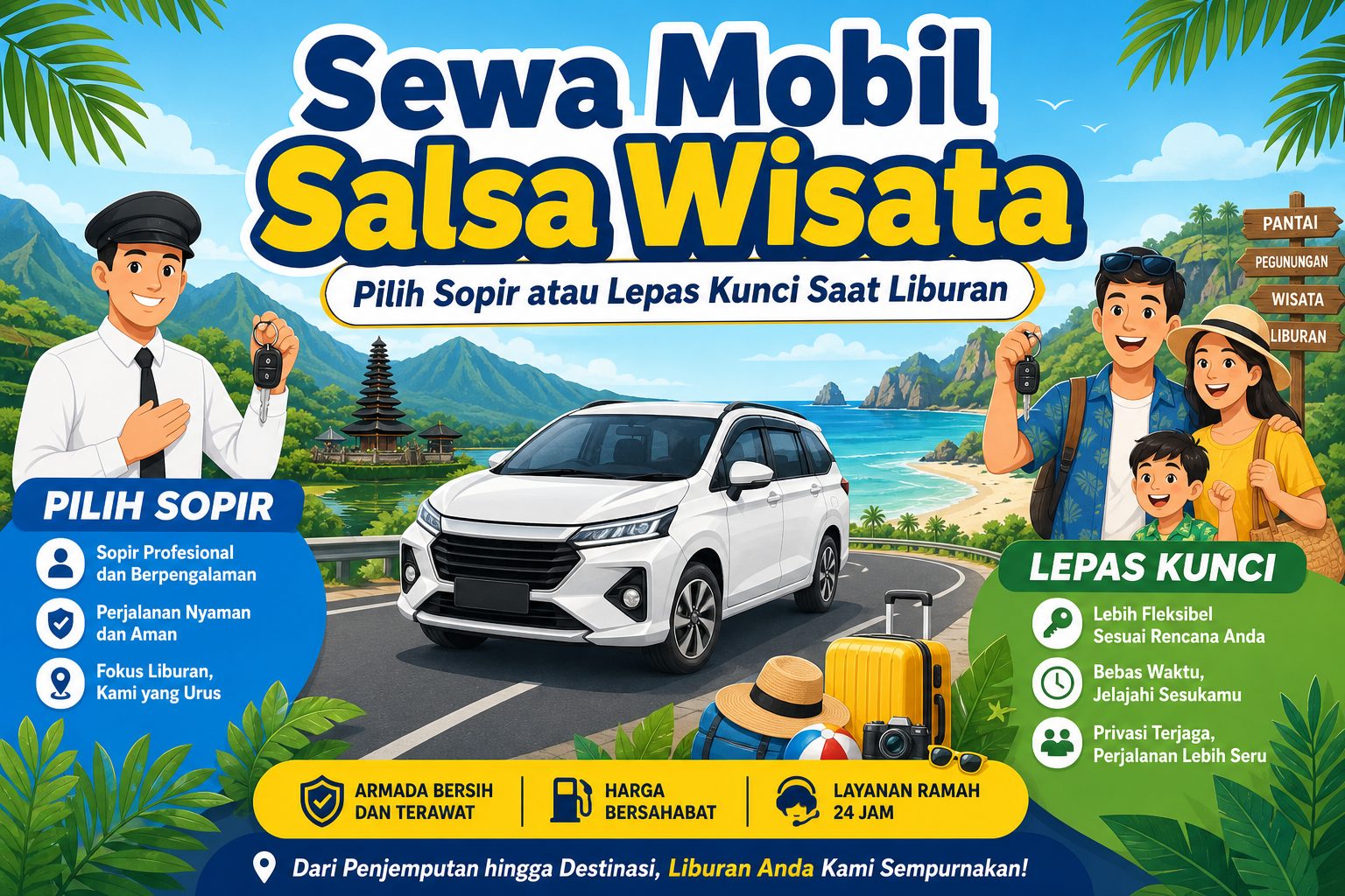 Sewa Mobil Salsa Wisata: Pilih Sopir atau Lepas Kunci Saat Liburan - salsa