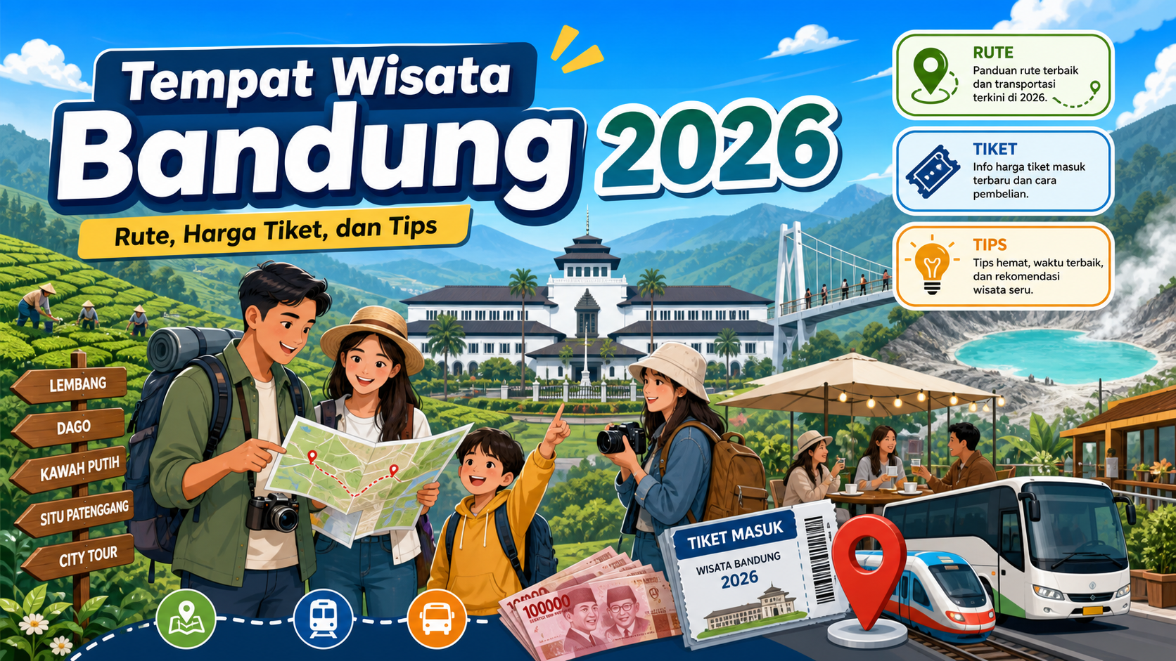 Tempat Wisata Bandung 2026: Rute, Harga Tiket, dan Tips - bandung