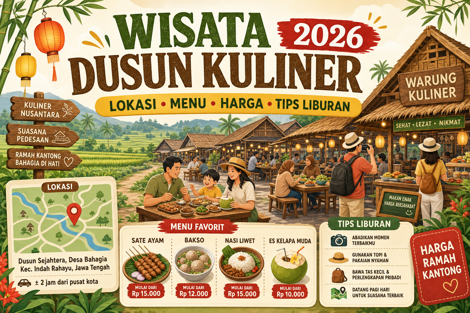 Wisata Dusun Kuliner 2026: Lokasi, Menu, Harga, Tips Liburan - dusun