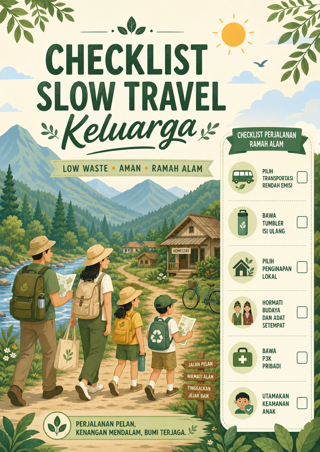 Eco Tourism PDF: Checklist Slow Travel Keluarga Low Waste Aman - ecotourism