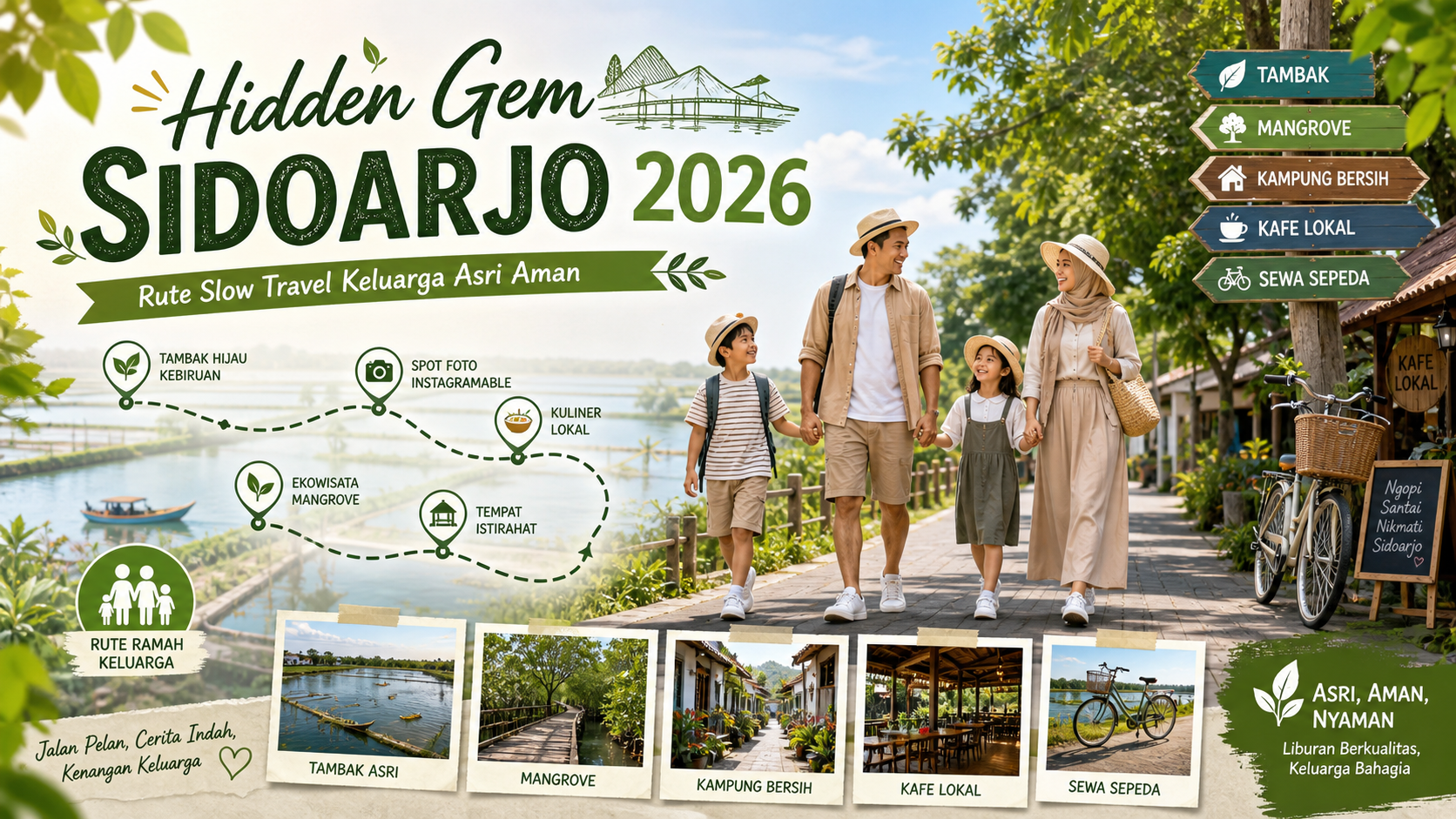 Hidden Gem Sidoarjo 2026: Rute Slow Travel Keluarga Asri Aman - sidoarjo