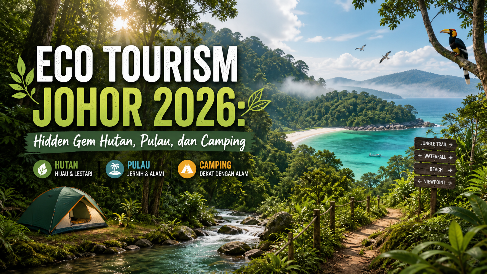 johor - Eco Tourism Johor 2026: Hidden Gem Hutan, Pulau, dan Camping